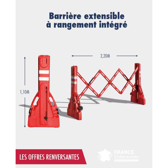 Promo barrière extensible à rangement intégré