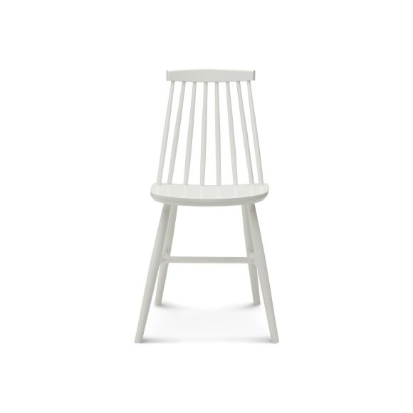 Chaise bois Faro blanc de face