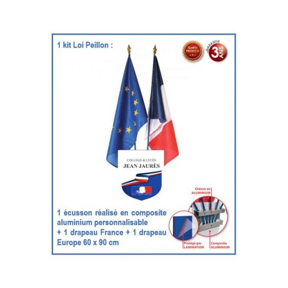 kit-ecole-loi-peillon-1-ecusson-personnalisable-2-drapeaux