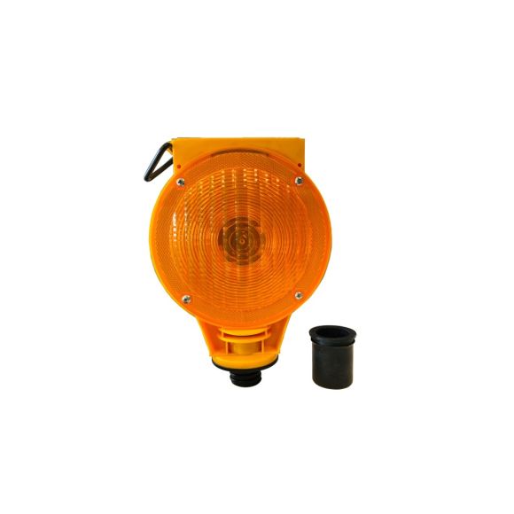 Lampe de chantier solaire à emboiter pour cônes avec adaptateur