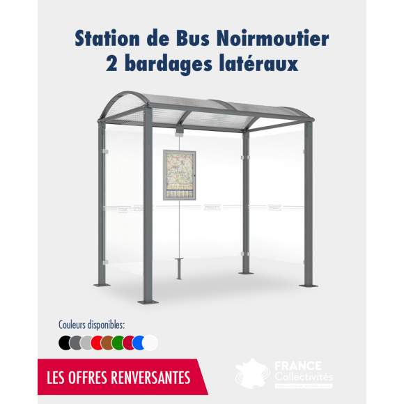 Promo station bus Noirmoutier avec 2 bardages latéraux