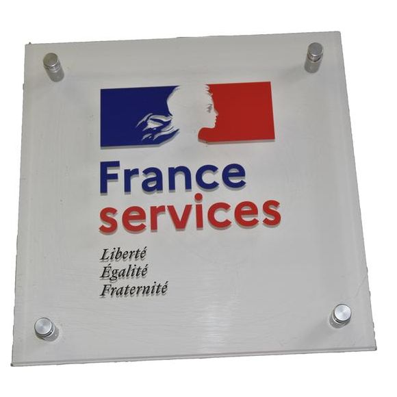 Panneau affichage plexiglas France Services