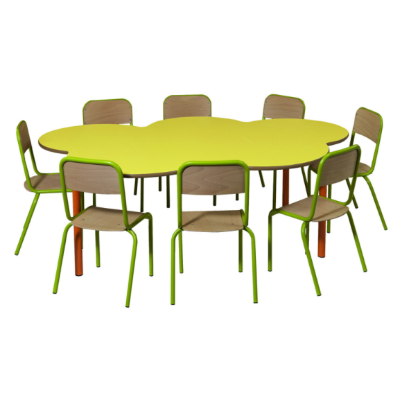 Table scolaire maternelle fleur