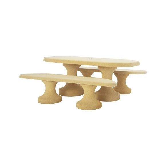 table mago ovale beton