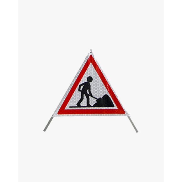 Tripode pliable de chantier blanc et rouge classe 2