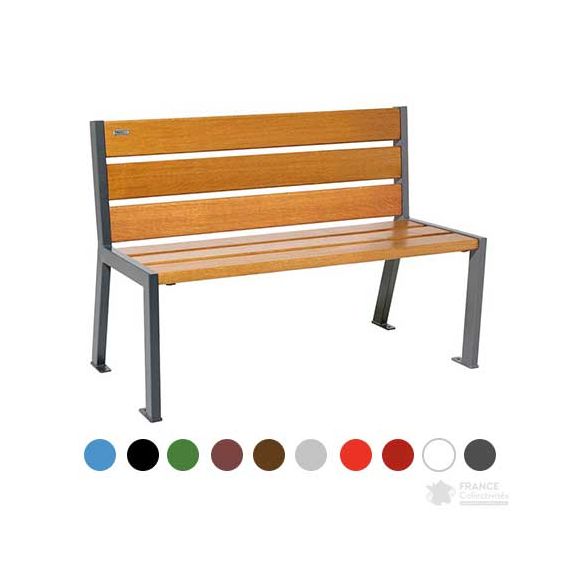 Banc bois Silaos 6 lames chêne clair 1200 mm