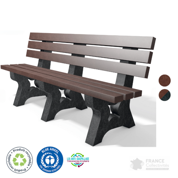 Banc en plastique recyclé Eclipse