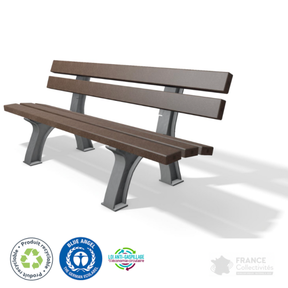 Banc en plastique recyclé Provence