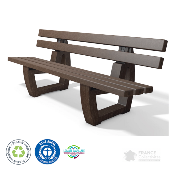 Banc en plastique recyclé Sutton