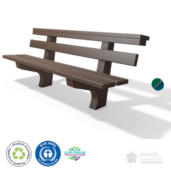 Banc jeunesse en plastique recyclé Tremezzo