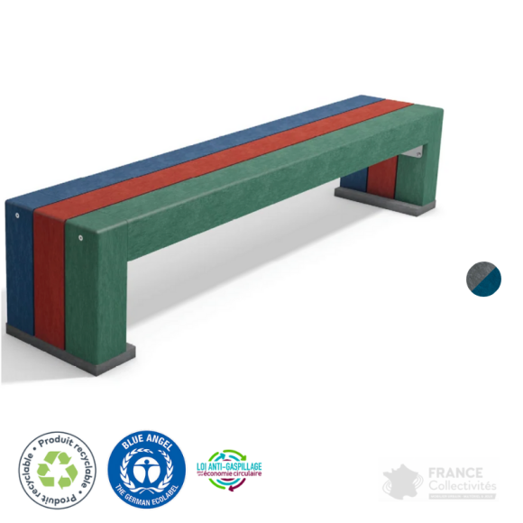 Banquette pour enfants en plastique recyclé Calero