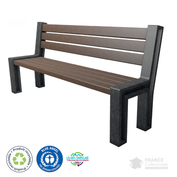 Vignette banc en plastique recyclé Hyde Park