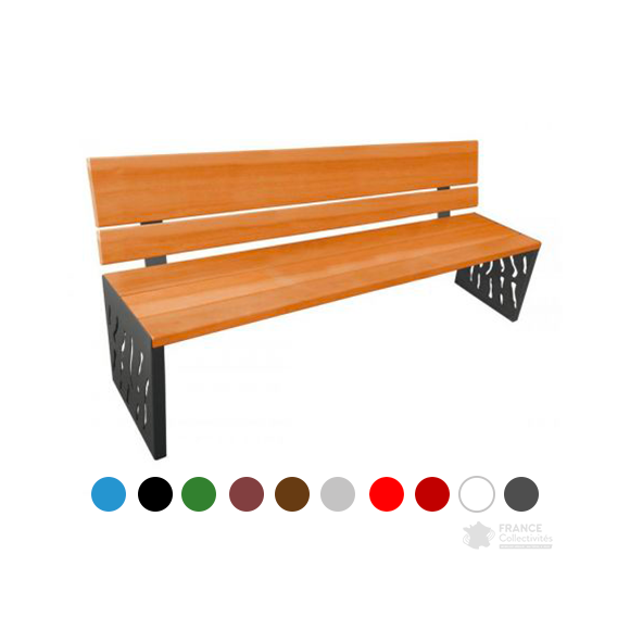 Banc Venise dossier tout bois coloris au choix