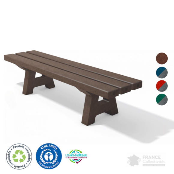 Banquette pour enfants en plastique recyclé Canetti