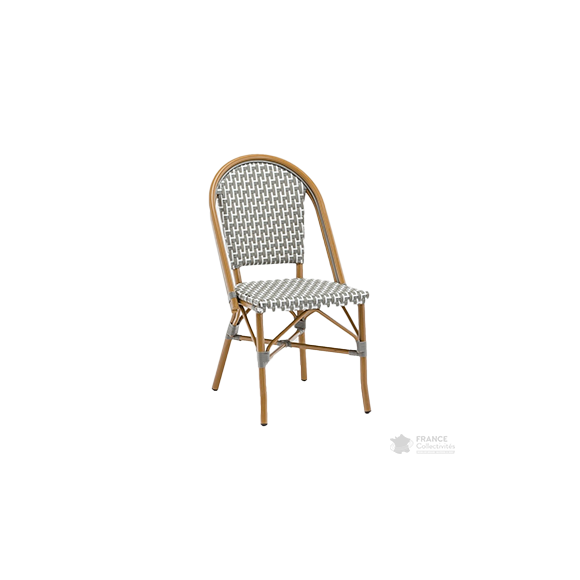 Chaise de café tressage bicolore Venitia Graphic II