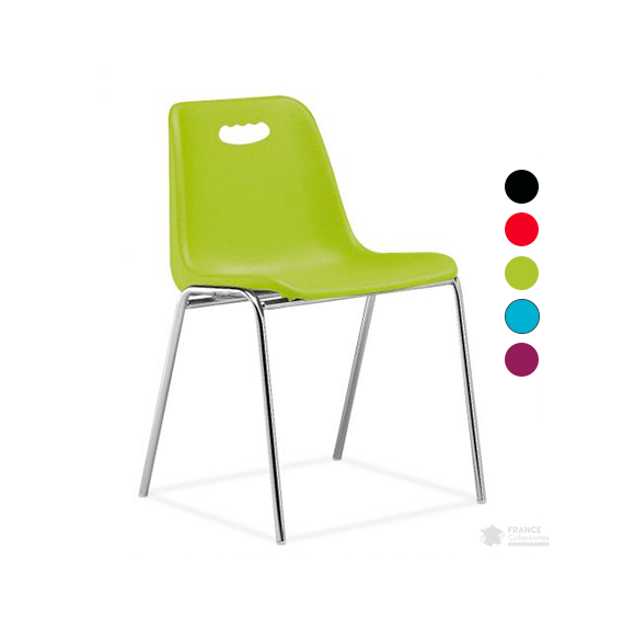 Chaise empilable plastique Venise coloris au choix