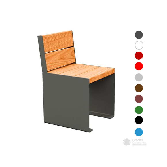 Fauteuil bois et acier KUB coloris au choix