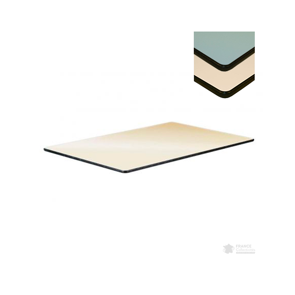 Plateau rectangulaire mélaminé 160 x 80 cm coloris au choix