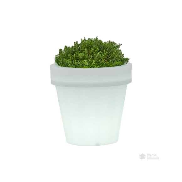 Pot déco rond lumineux AZURO