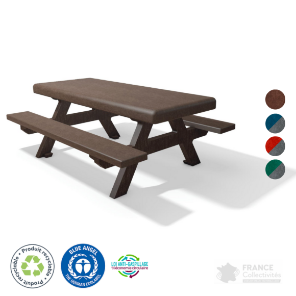 Table de pique-nique pour enfants en plastique recyclé Forio 