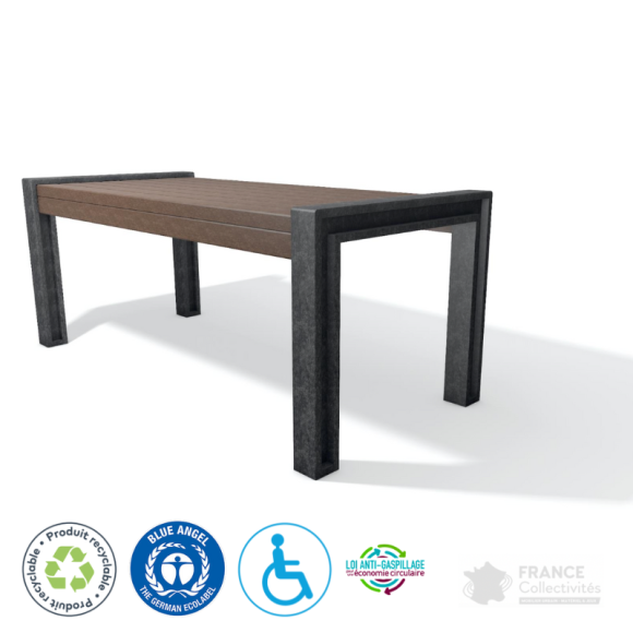 Table PMR en plastique recyclé Hyde Park