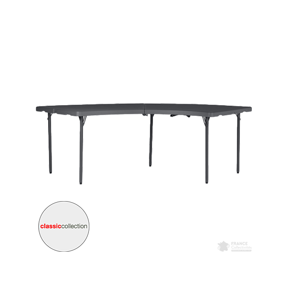 Table pliante plastique en arrondie XLMoon