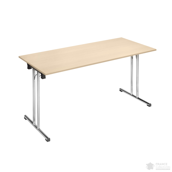 Table pliante mélaminée pieds chromés