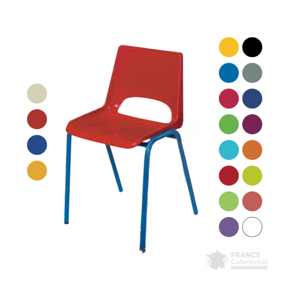 Chaise coque en PVC pour maternelle